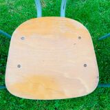Set of 4 school chairs - wood & metal