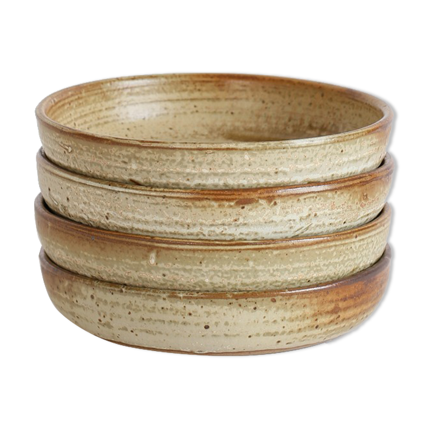 Set of 4 stoneware plates