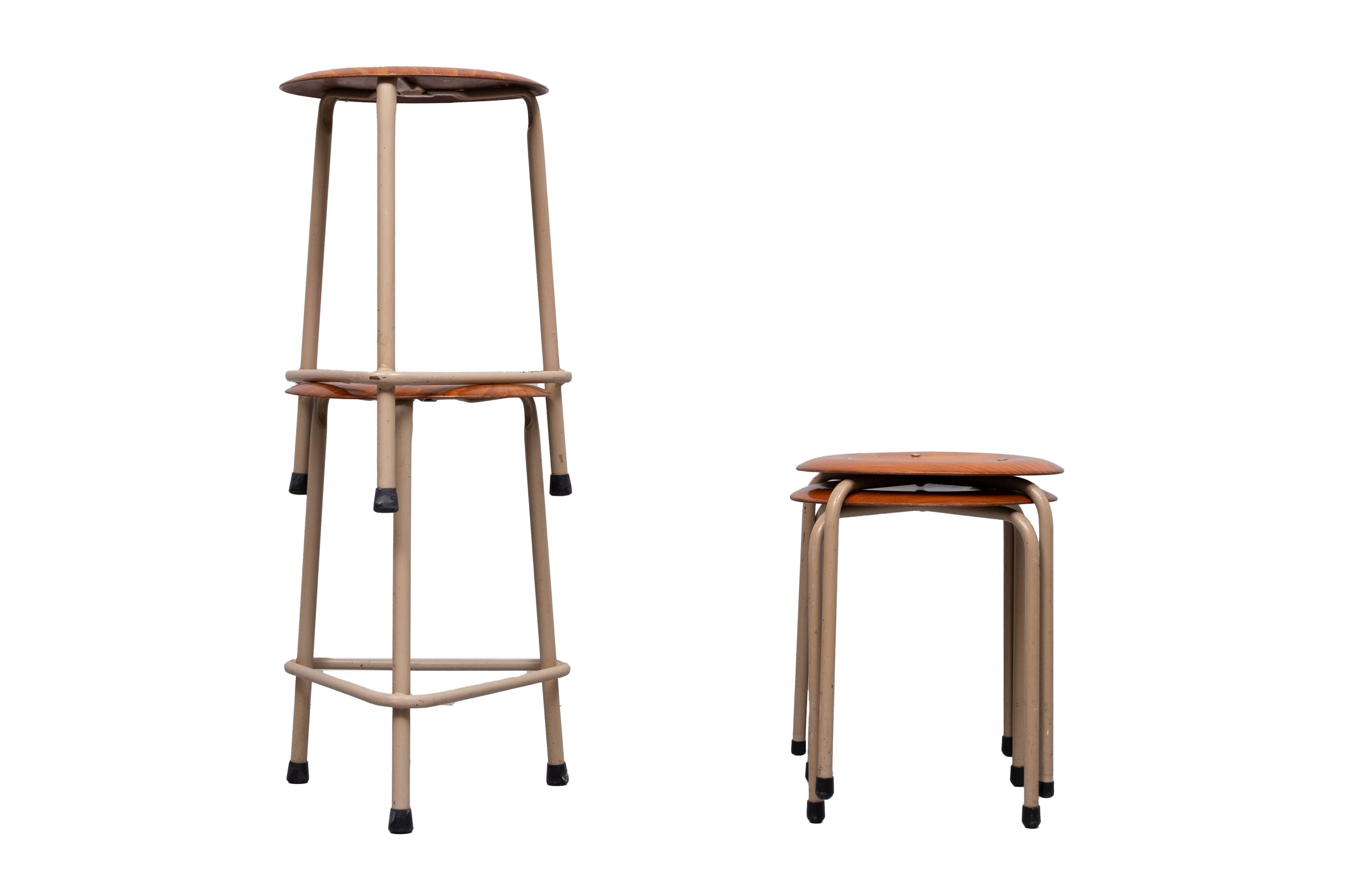 4 Industrial Marko working stools 1960s