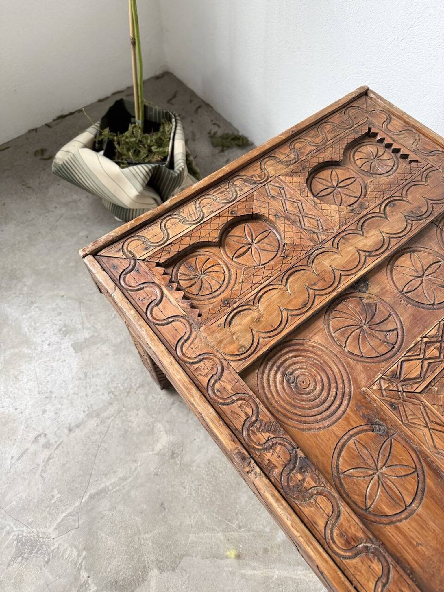 Savoyard folk art coffee table