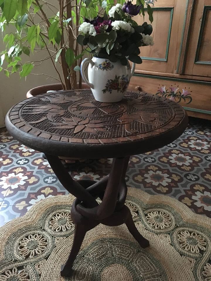 African table wooden tripod foot