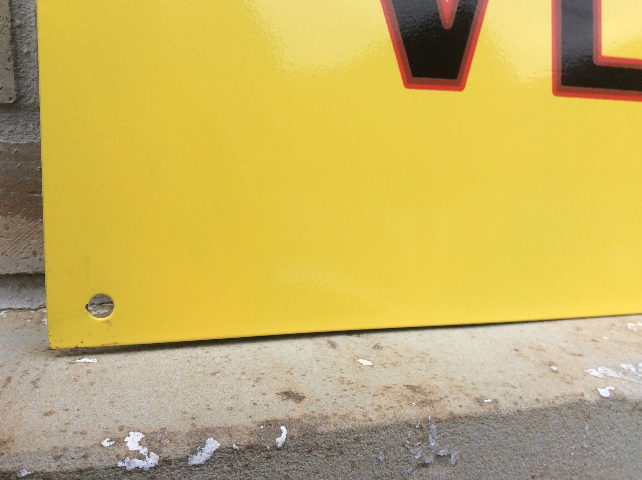 Metal plate Kodak photos not emailed AD sign