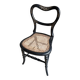 Napoleon III chair in black wood, mother-of-pearl and caning no. 1