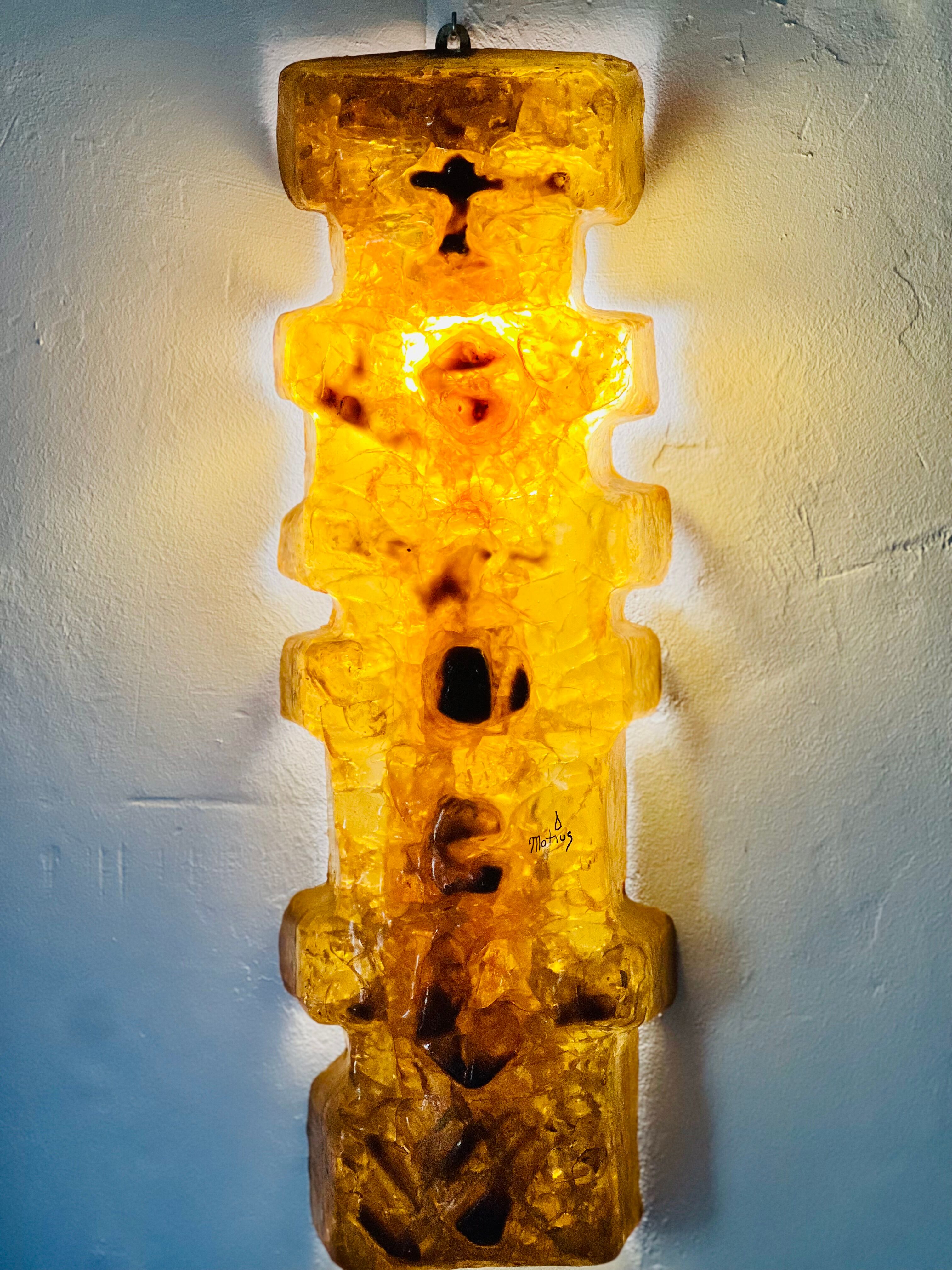 Matius Totem French Pop Art wall lights, sculpture, 1970