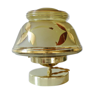 lampe globe art deco bronze