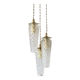 Waterfall pendant light 3 vintage tulips