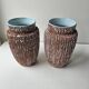 Paire de Vases en céramique années 50 Signé BFK A ART par Ernest d'Hossche