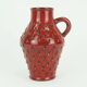 Italian mid century vase fratelli fanciullacci strawberry sgraffito decor 1960s 1970s
