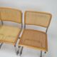Set of 4 tubular frame and cane dining chairs by Marcel Breuer, 1970s