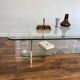 Table Basse en Verre et Plexi Vintage