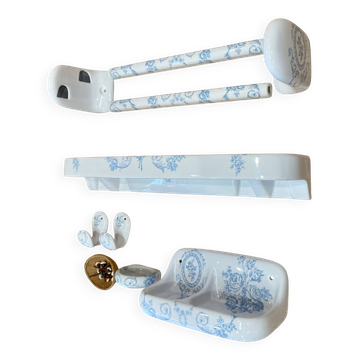 ENSEMBLE COMPLET SALLE DE BAIN "PORCELAINE DE PARIS".