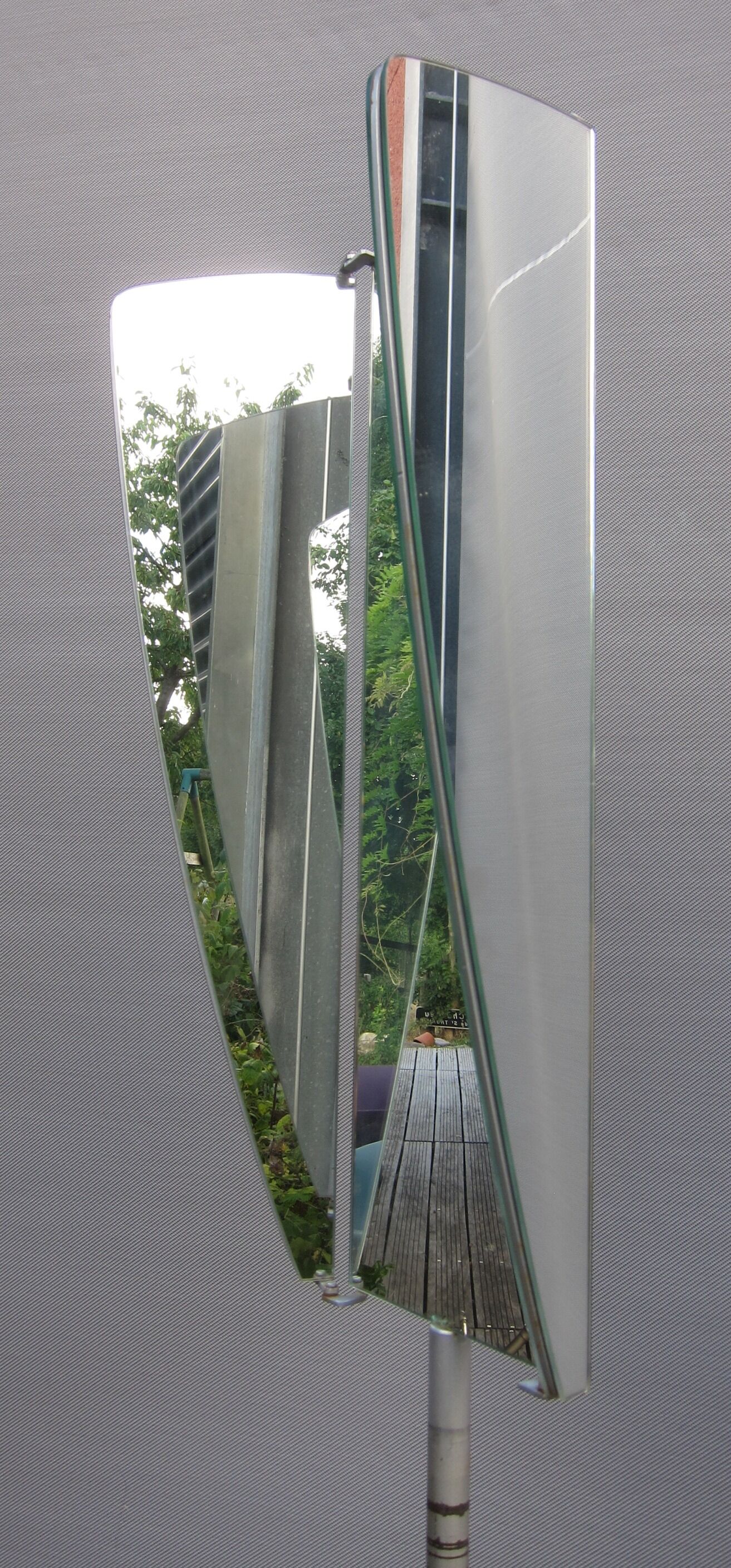 Mirror hatter time triptych art deco 14x55cm