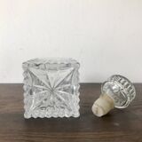 Crystal glass whiskey decanter