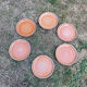 6 Sarreguemines flat plates in vintage stoneware 1970.