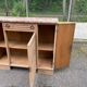Art Deco vintage Parisian buffet renovated in solid wood and pink marble 123cm