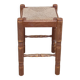 Large vintage straw stool
