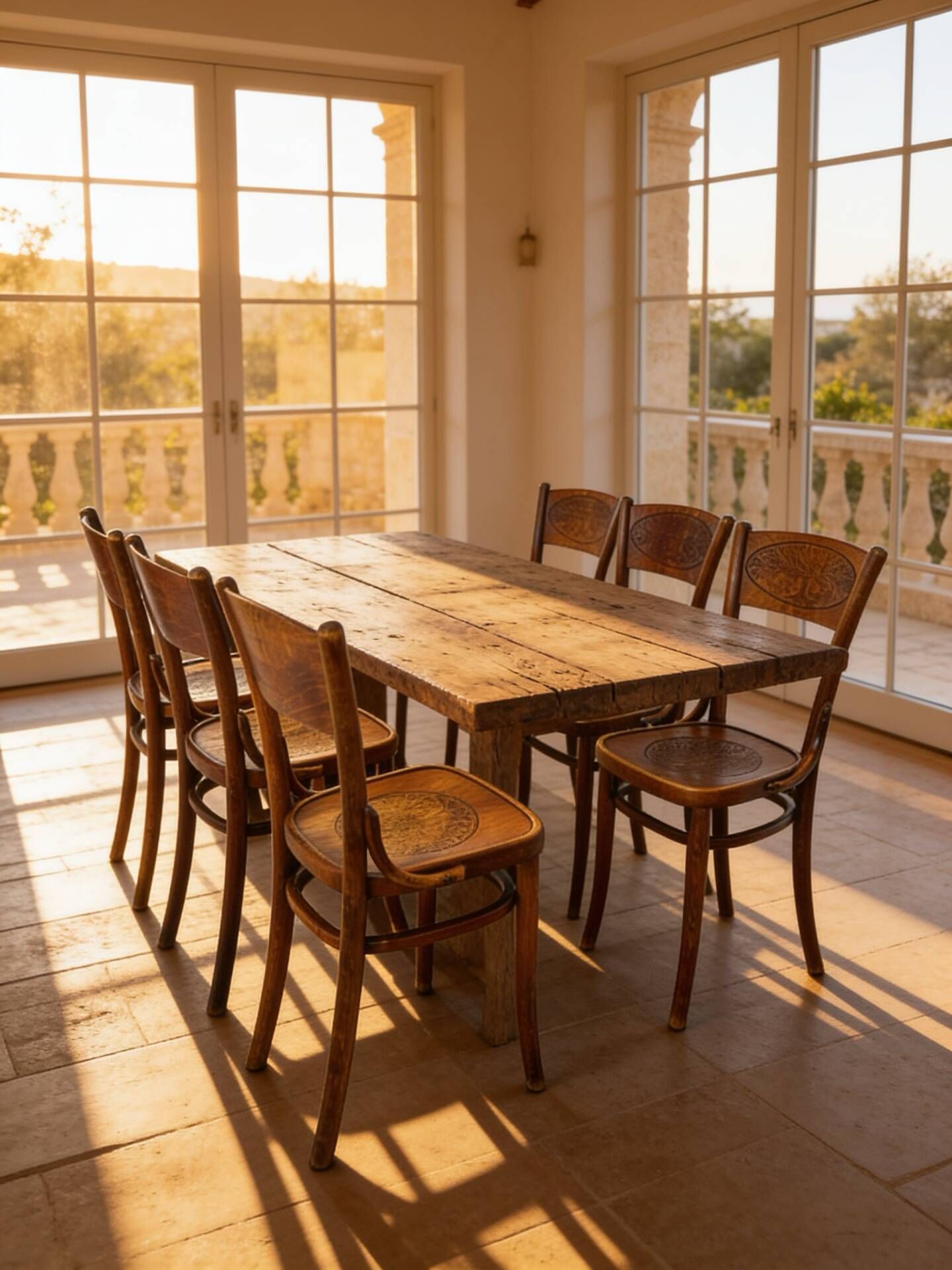 Set of six Authentic antique bentwood chairs, Antonio Volpe