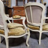 Pair of armchairs cabriolet louis xv