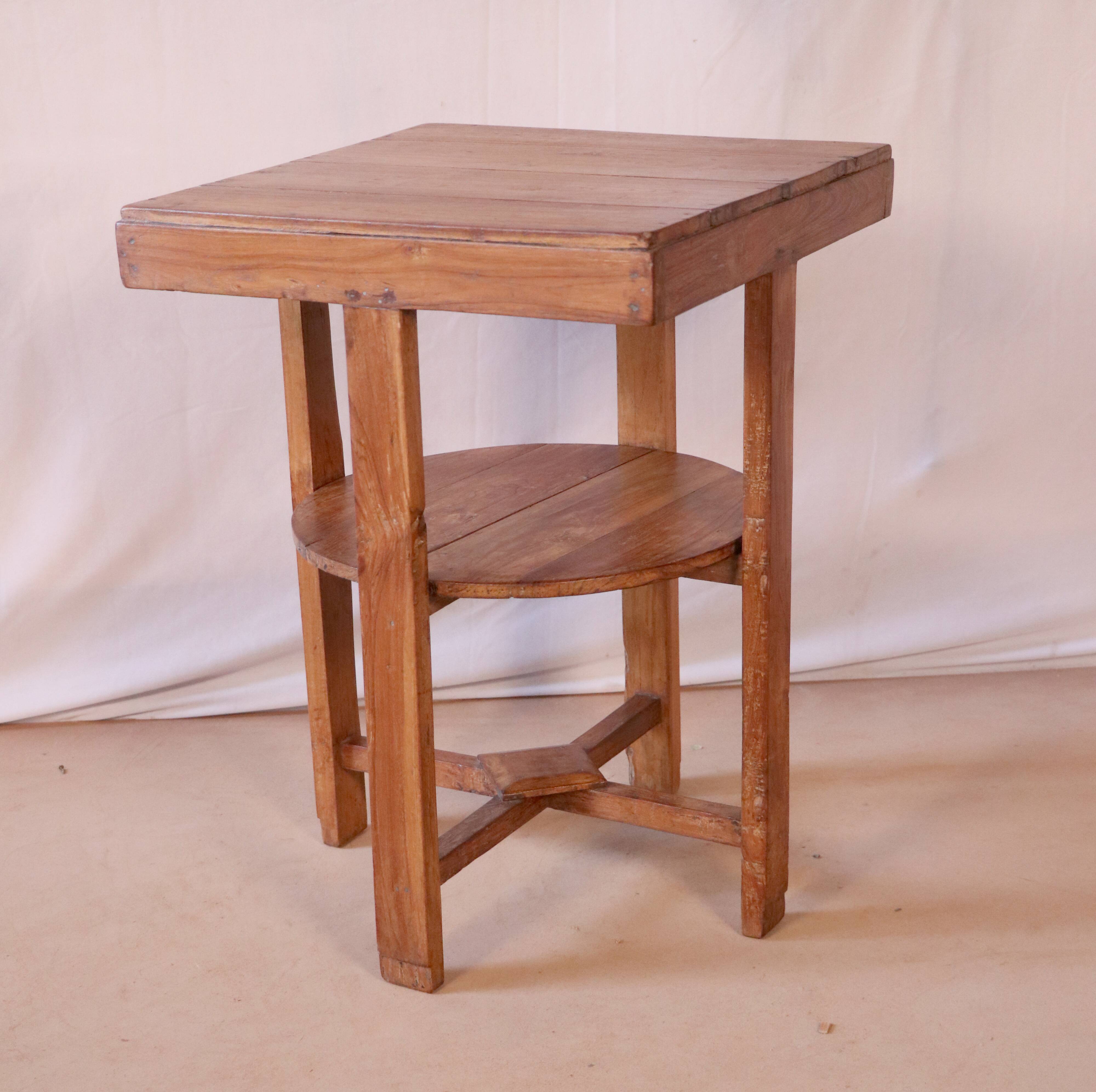 Art Deco gueridon in Burmese teak