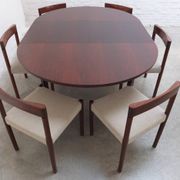 Extendable round to oval dining set by Alfred Hendrickx for Belform, 1960s.