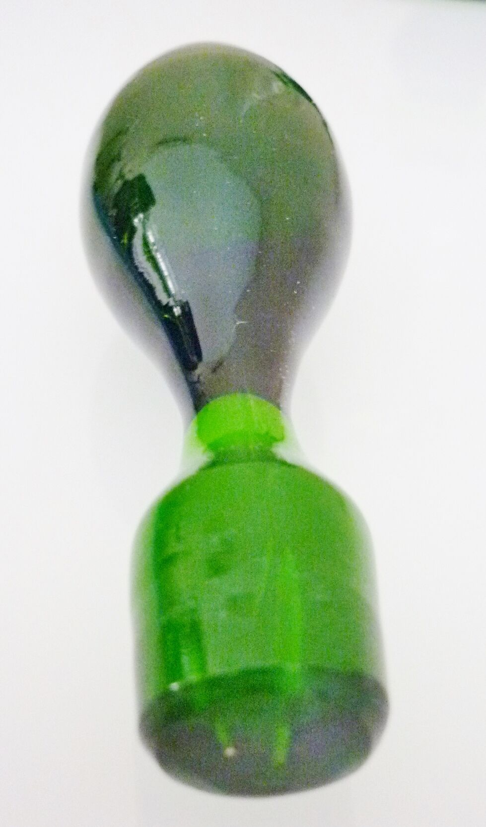 Service à liqueurs, verre soufflé, signé Portieux, 1 carafe & 6 verres sur pieds