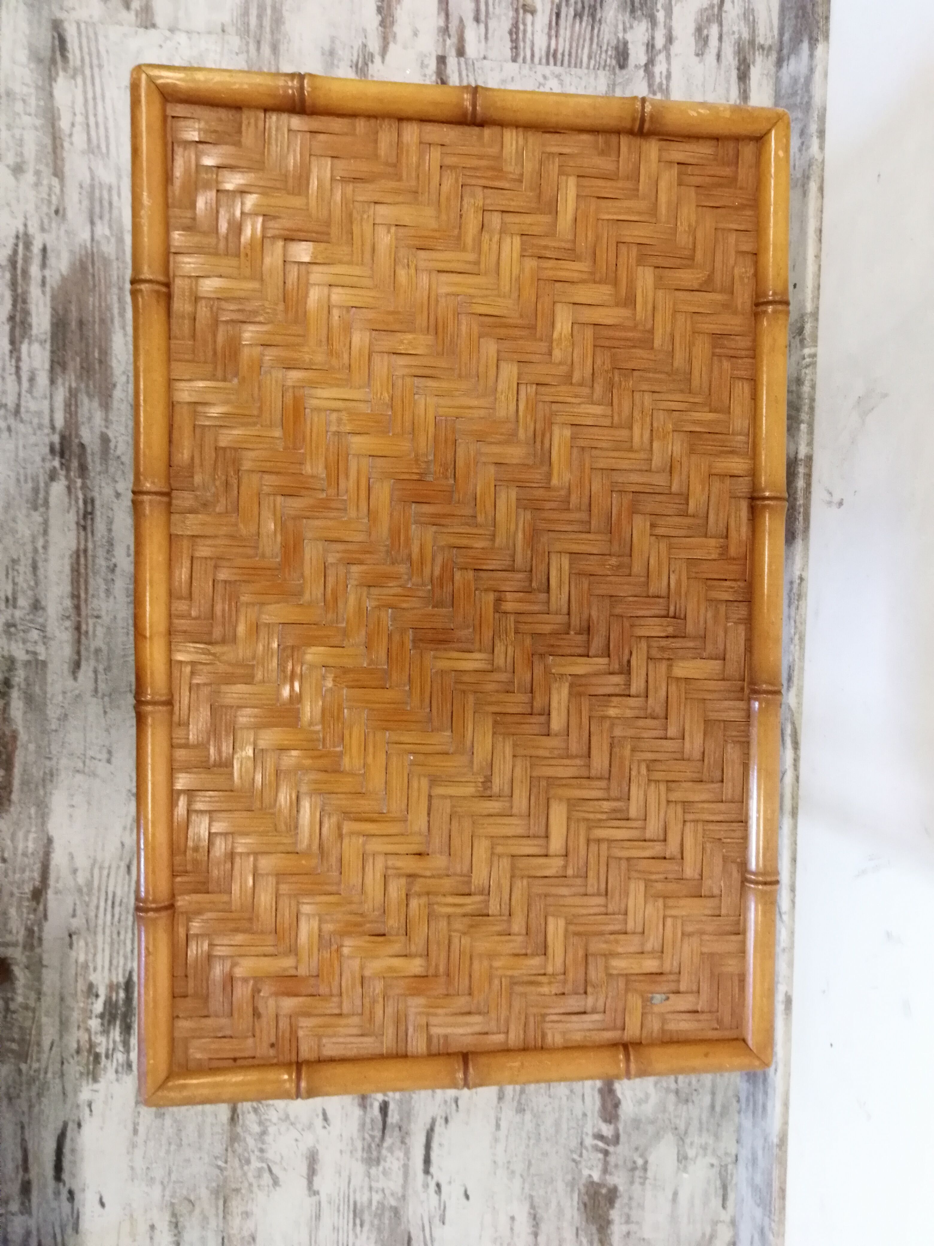 Small bamboo side tables
