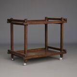 Desserte au thé hollandais moderniste en chêne. Années 1950