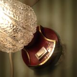Vintage bedside lamp, tulip glass, 60s-70s