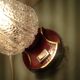 Vintage bedside lamp, tulip glass, 60s-70s
