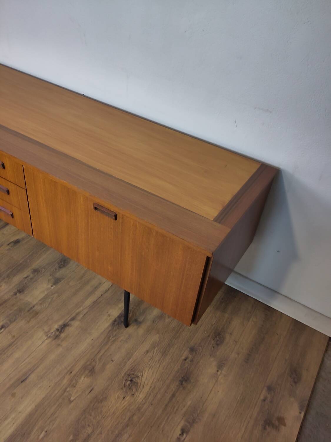 Scandinavian teak and metal sideboard