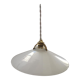 Suspension lampshade old opaline white smooth spirit walkman Art Deco 1930 TBE ø 25 cm