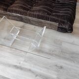Vintage David LANGE glass & altuglas coffee table circa 1970
