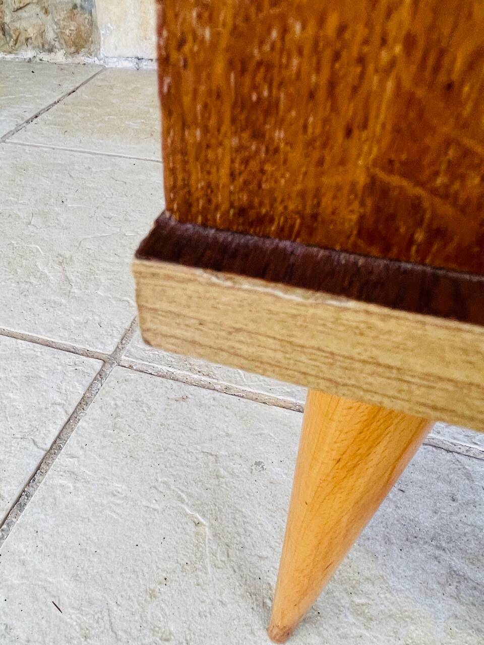 Vintage Scandinavian-style oak bedside table, circa 1960s/1970s