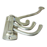 Wall coat rack 4 swivel brass hooks