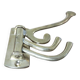 Wall coat rack 4 swivel brass hooks