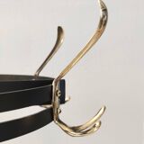 Revolving Brass and Varnished Iron Coat Rack, Italy
