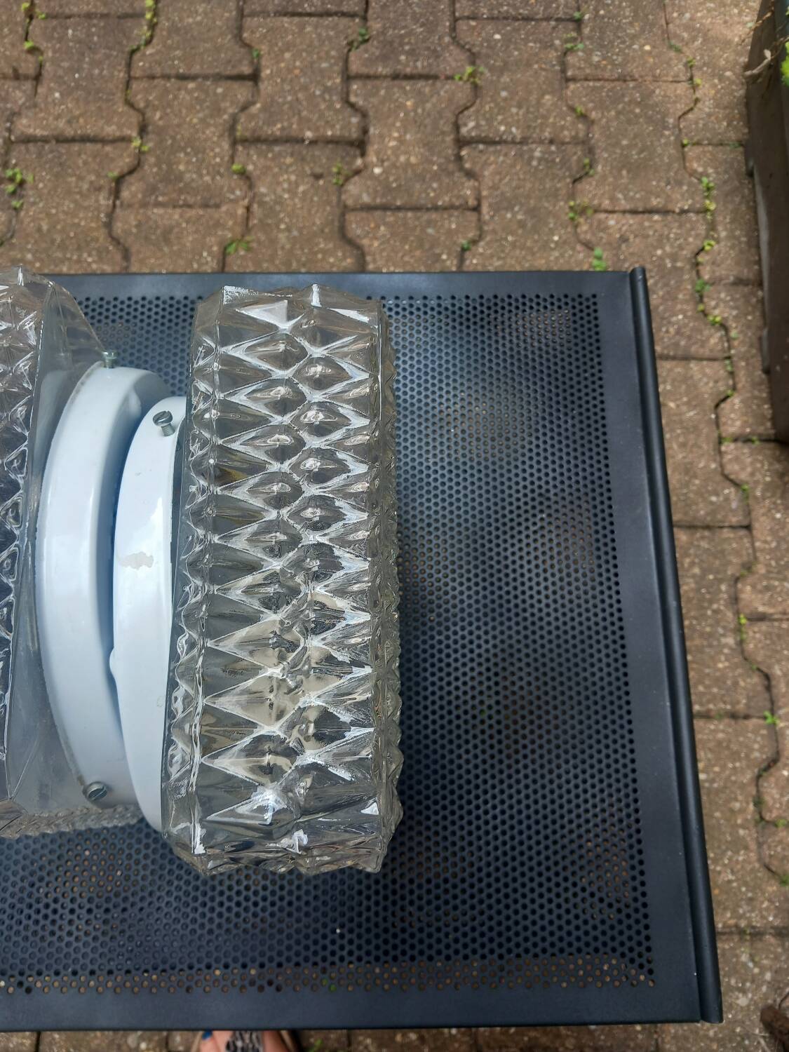 Paire de plafonnier en verre