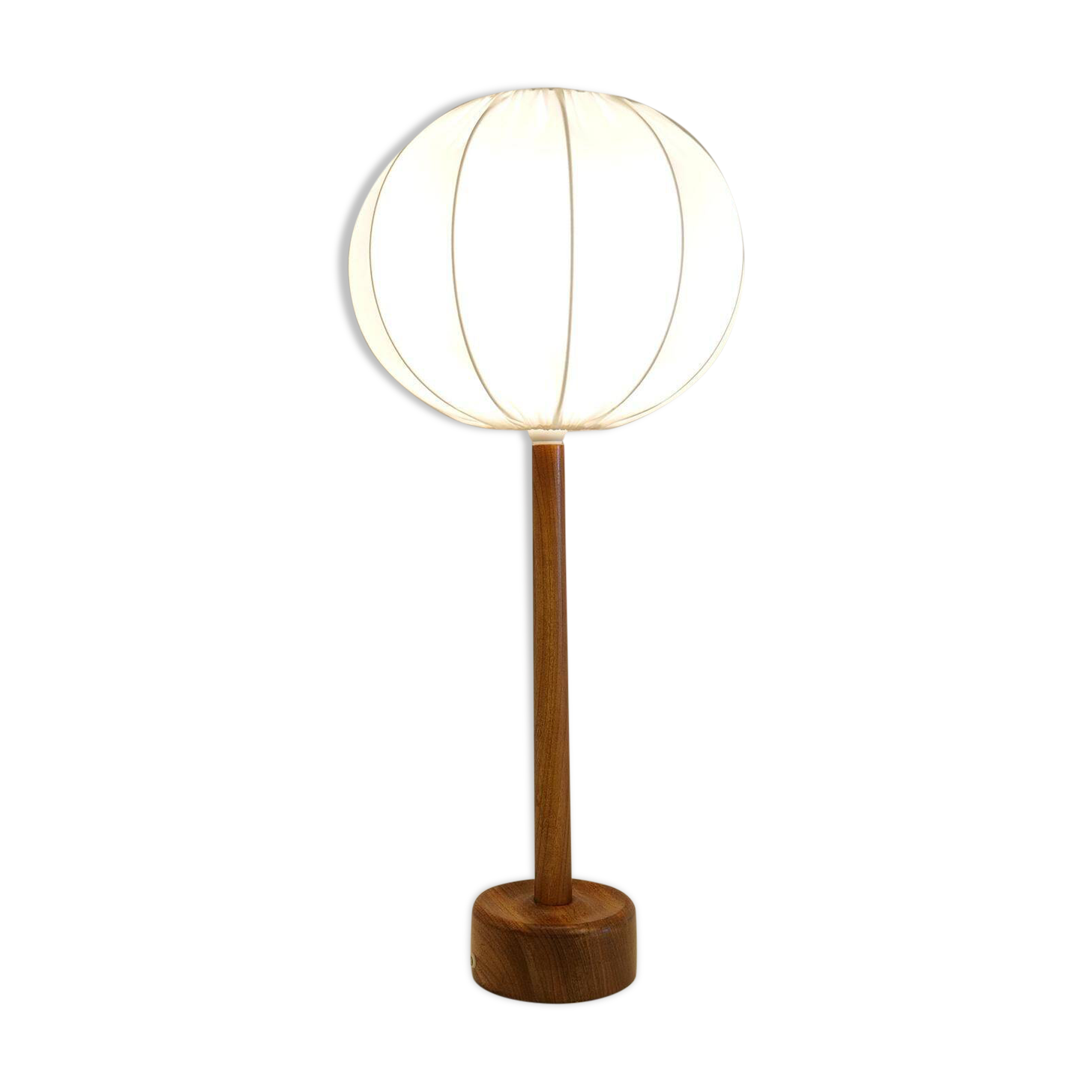 Mid-century solid teak table lamp from the 1960s Sweden.