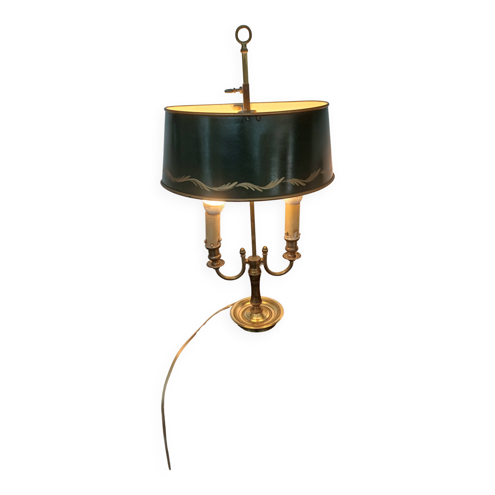 Antique bouillotte lamp, 19th century Empire style.