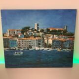 ERCAN Le Suquet Cannes on canvas frame