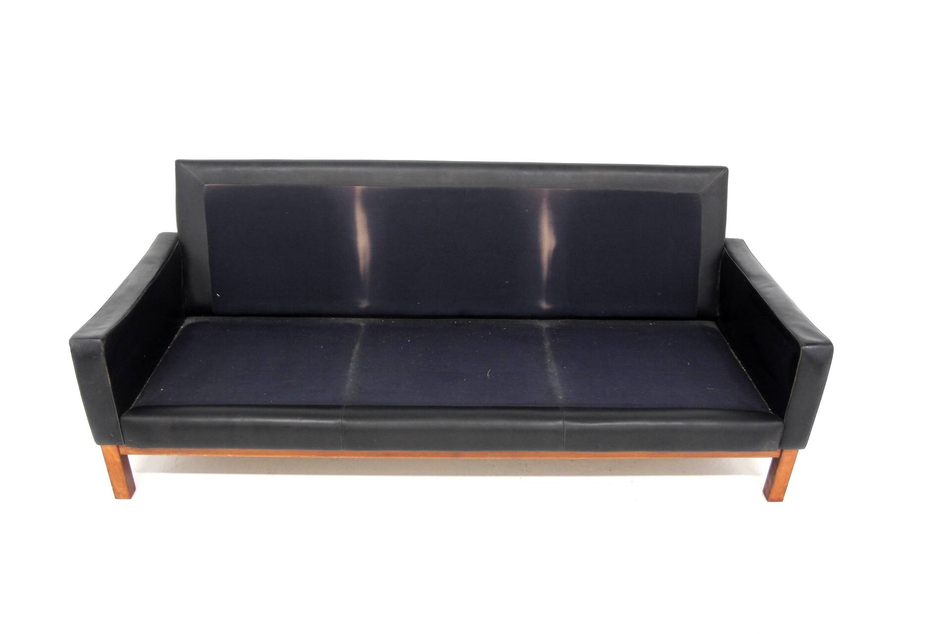 Scandinavian 3-seater leather sofa, Ulferts, Sweden, 1960