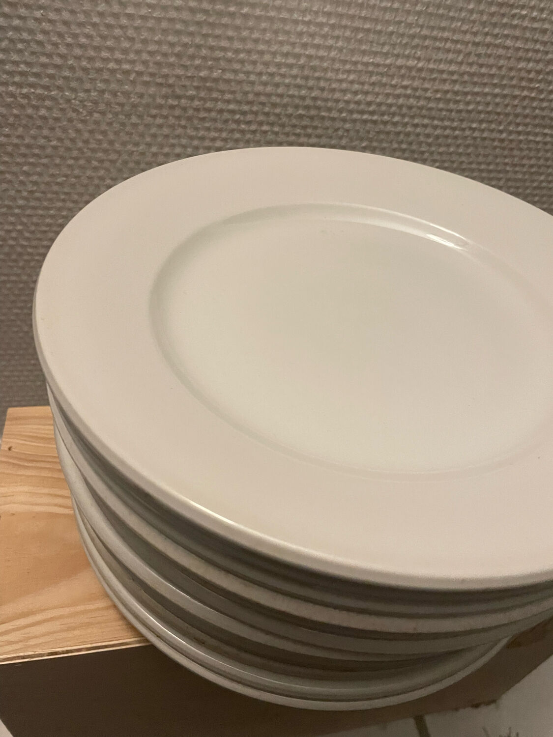 White porcelain plates