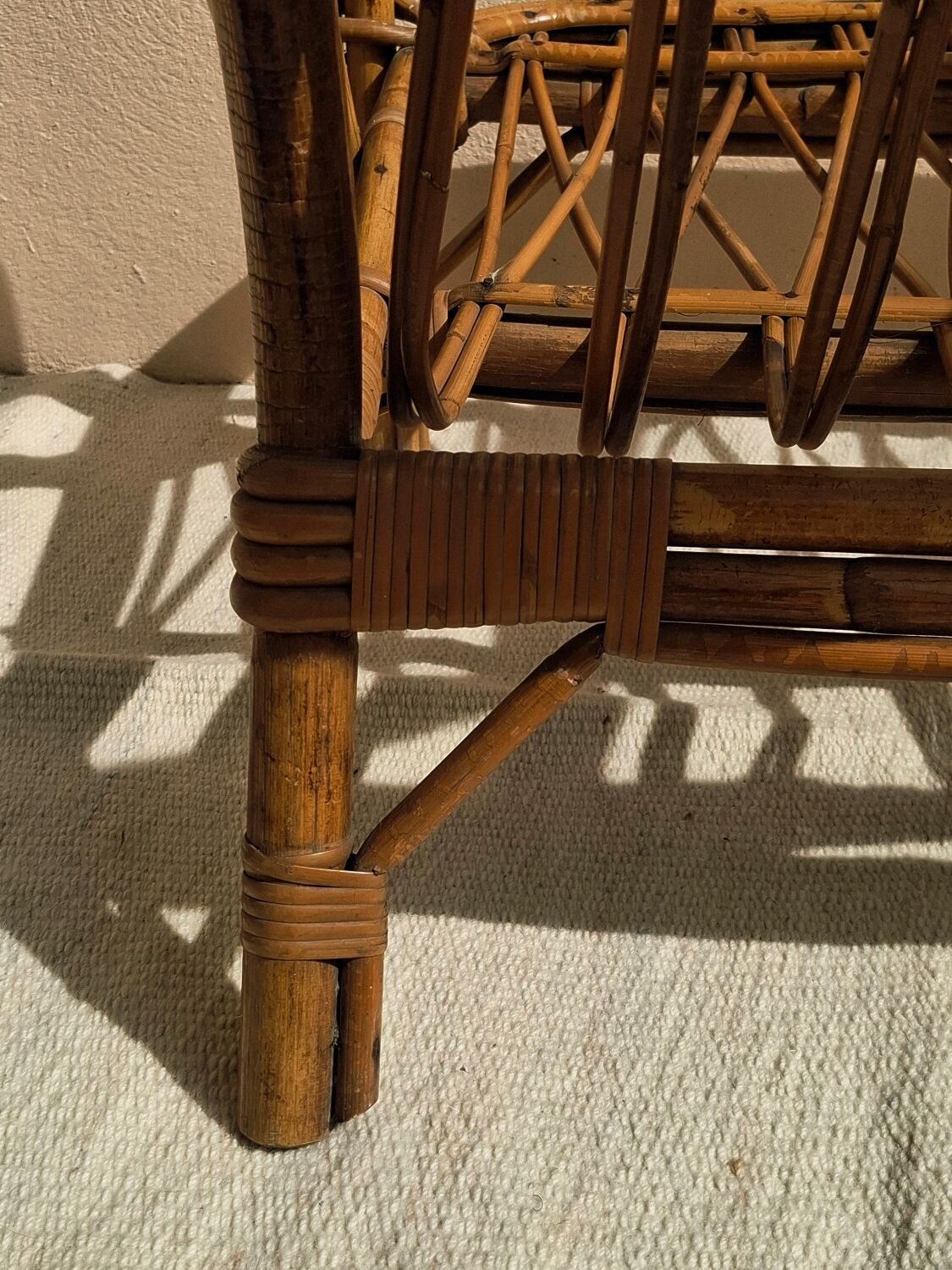 Audoux-Minnet rattan armchair 1950