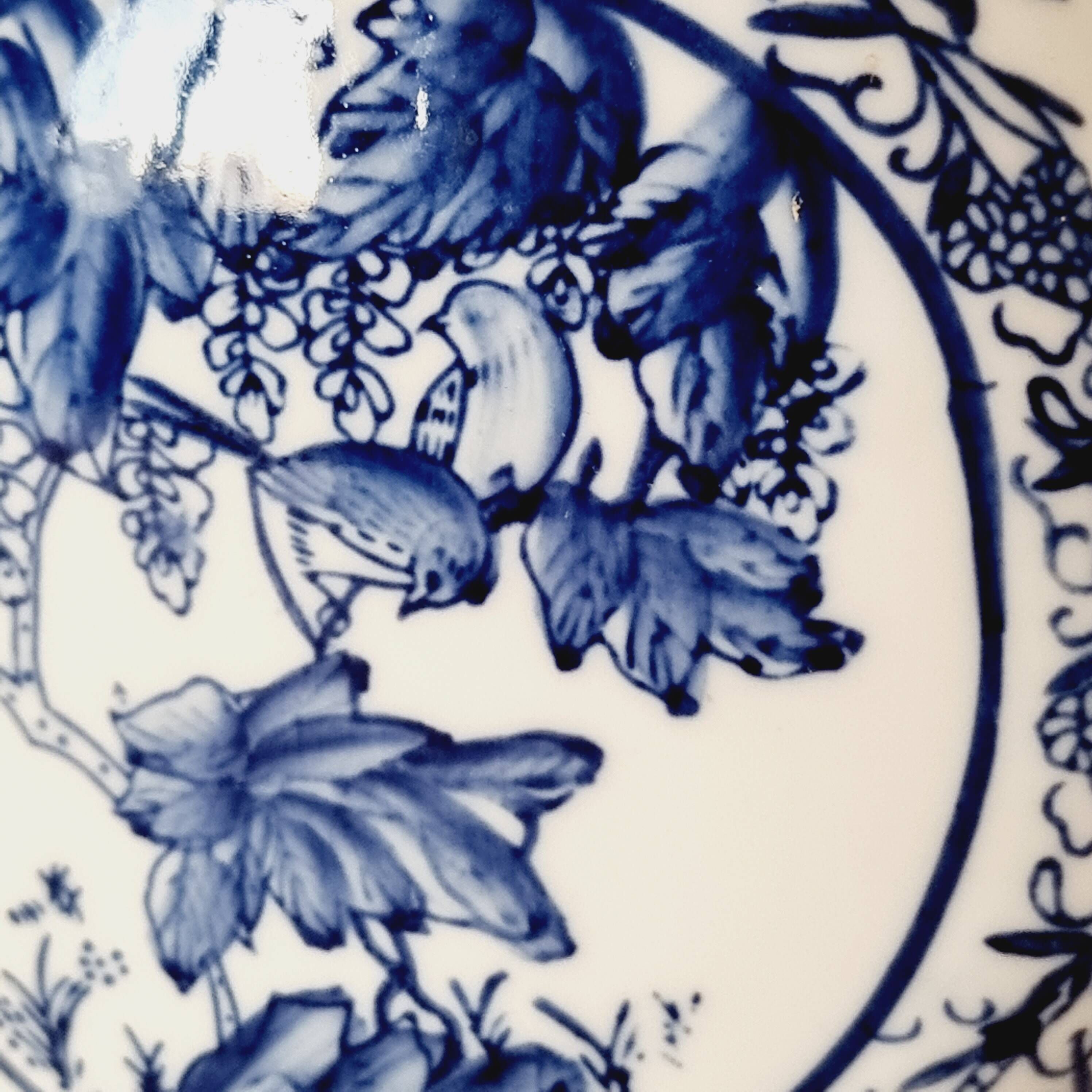 Vase Citrouille Chinois en Porcelaine Bleue et Blanche fin 19ème