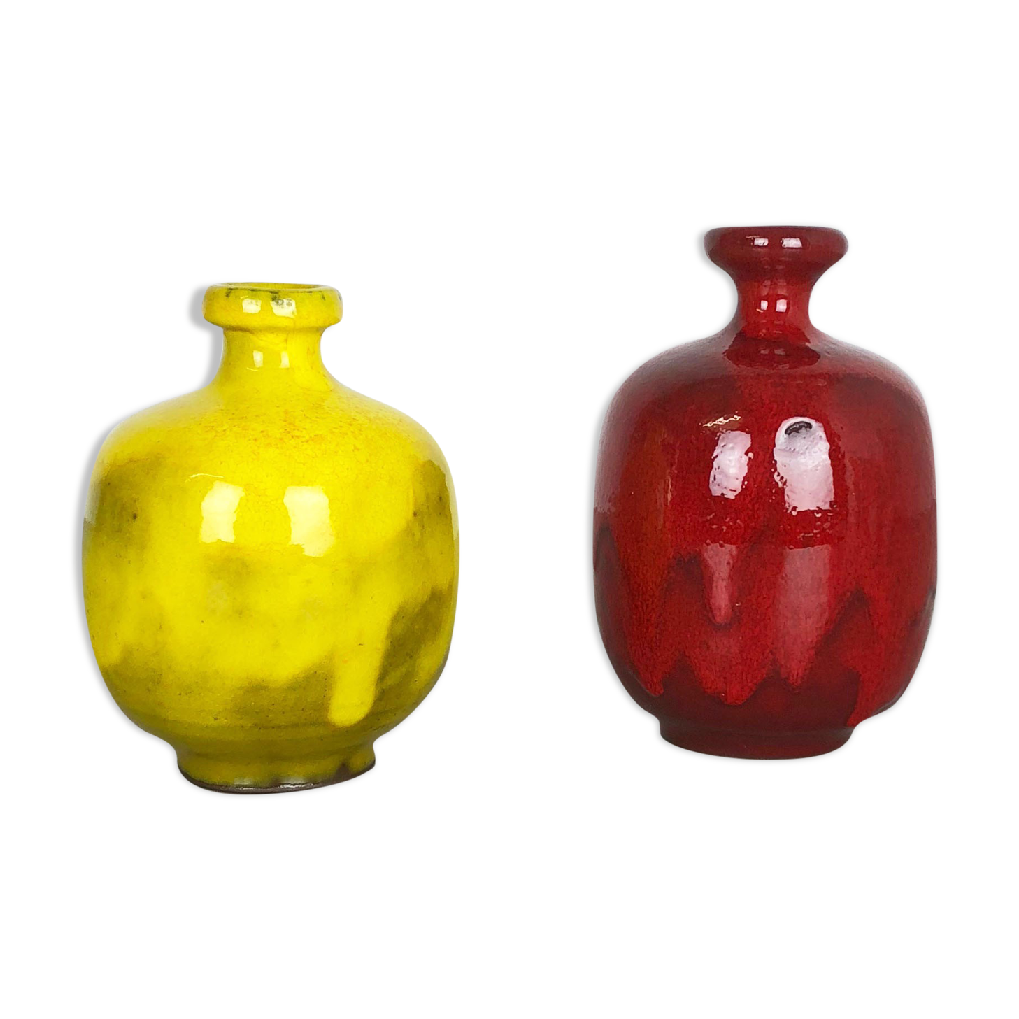 Set of 2 Ceramic Studio Pottery Vase by Hartwig Heyne Ceramics, Germany 1970s