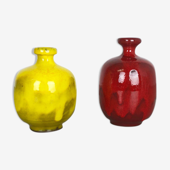 Set of 2 Ceramic Studio Pottery Vase by Hartwig Heyne Ceramics, Germany 1970s