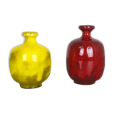 Set of 2 Ceramic Studio Pottery Vase by Hartwig Heyne Ceramics, Germany 1970s