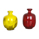 Set of 2 Ceramic Studio Pottery Vase by Hartwig Heyne Ceramics, Germany 1970s
