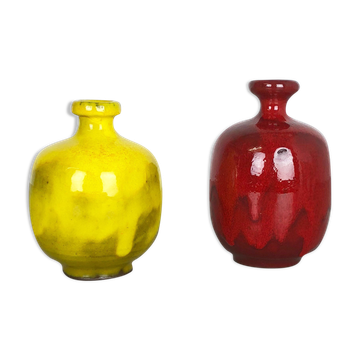 Set of 2 Ceramic Studio Pottery Vase by Hartwig Heyne Ceramics, Germany 1970s