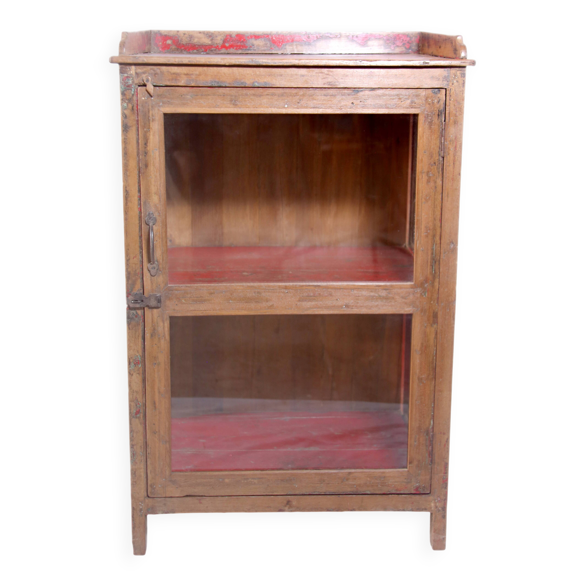 Teak display cabinet